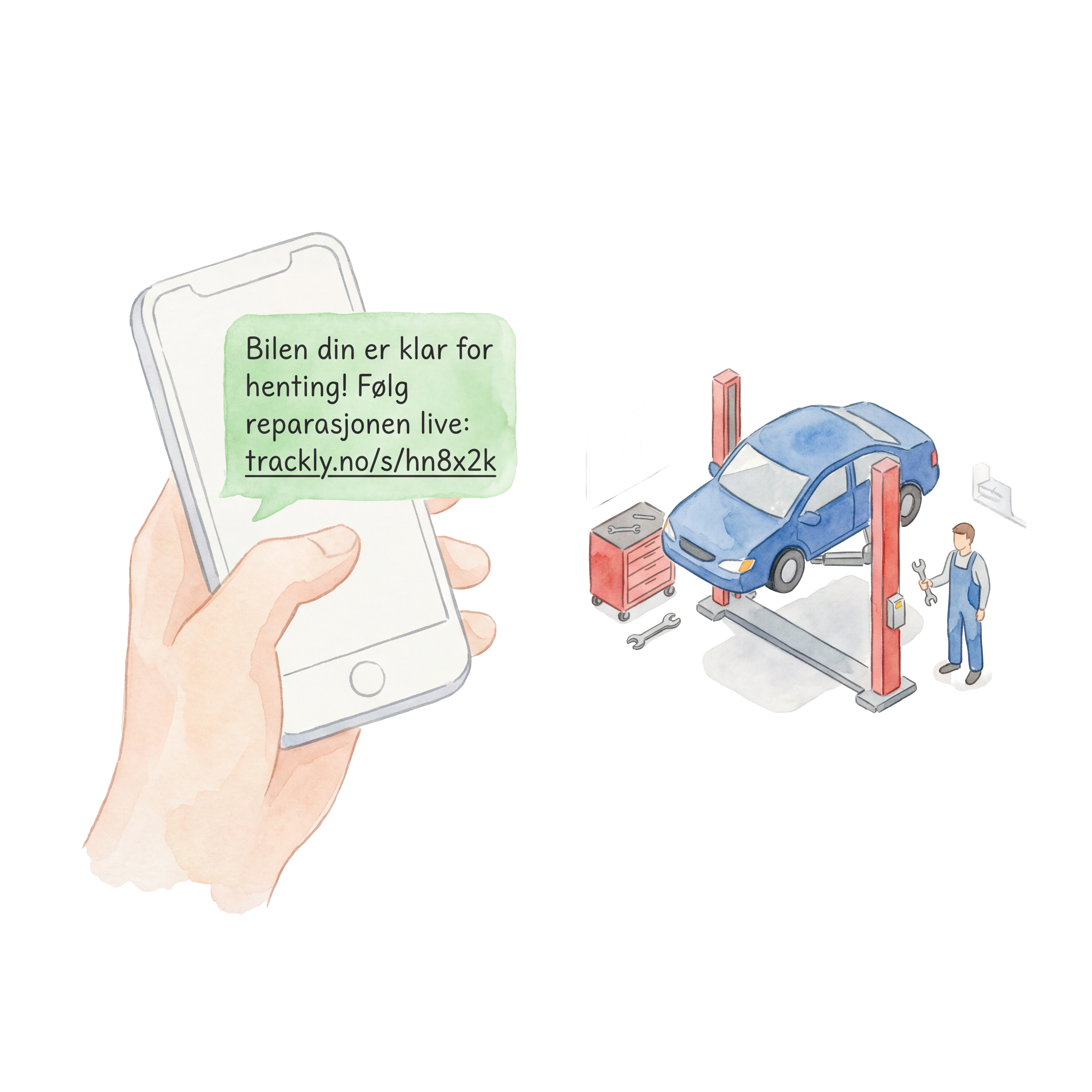 Kunden får SMS